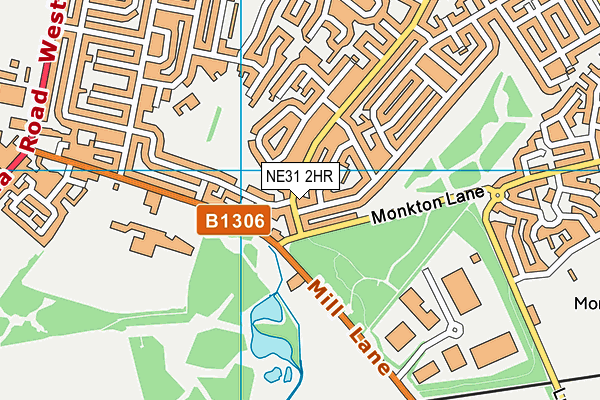 NE31 2HR map - OS VectorMap District (Ordnance Survey)