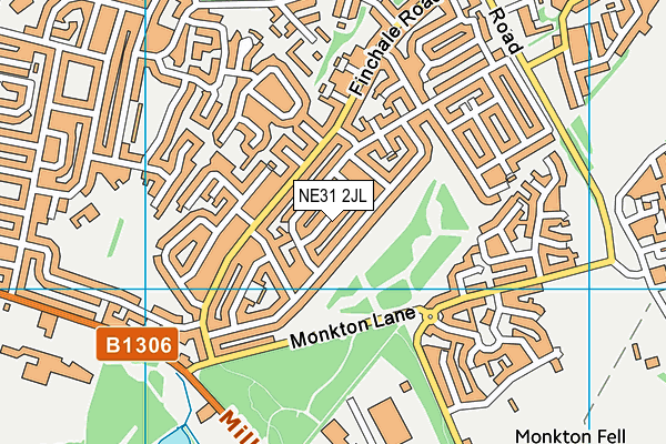 NE31 2JL map - OS VectorMap District (Ordnance Survey)