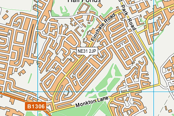 NE31 2JP map - OS VectorMap District (Ordnance Survey)