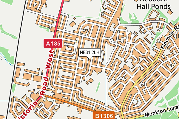 NE31 2LH map - OS VectorMap District (Ordnance Survey)