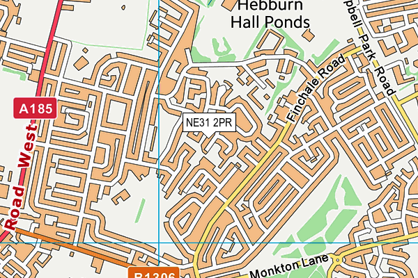 NE31 2PR map - OS VectorMap District (Ordnance Survey)