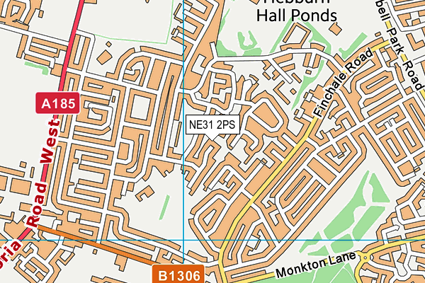 NE31 2PS map - OS VectorMap District (Ordnance Survey)