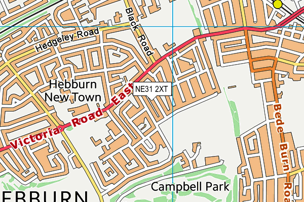 NE31 2XT map - OS VectorMap District (Ordnance Survey)