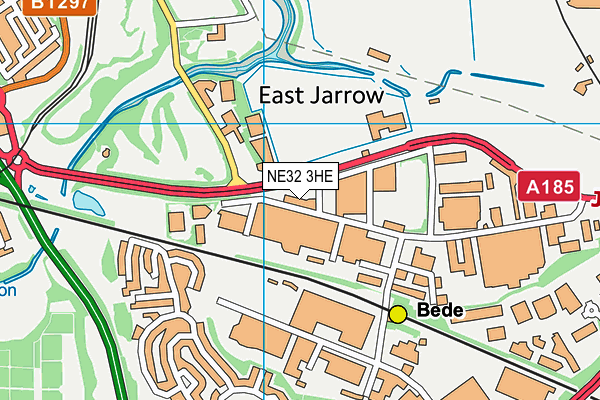 NE32 3HE map - OS VectorMap District (Ordnance Survey)