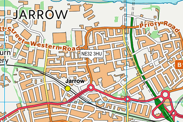 NE32 3HU map - OS VectorMap District (Ordnance Survey)