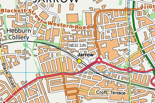 NE32 3JN map - OS VectorMap District (Ordnance Survey)