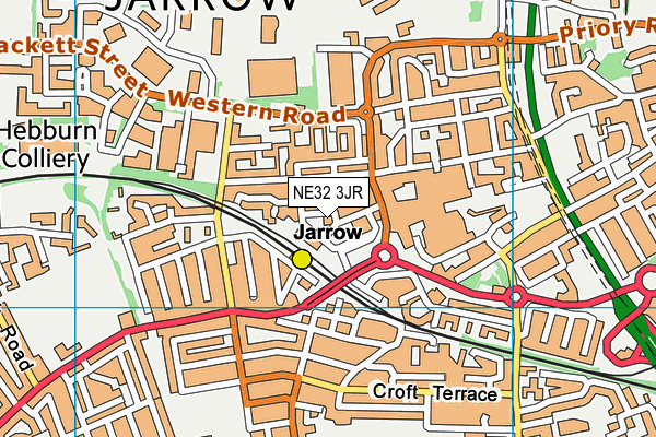NE32 3JR map - OS VectorMap District (Ordnance Survey)