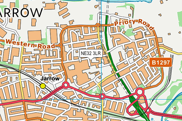 NE32 3LR map - OS VectorMap District (Ordnance Survey)