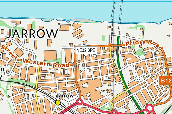 NE32 3PE map - OS VectorMap District (Ordnance Survey)