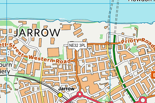 NE32 3PL map - OS VectorMap District (Ordnance Survey)