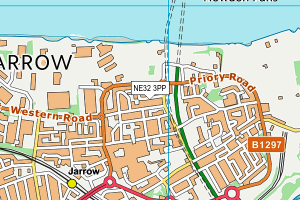 NE32 3PP map - OS VectorMap District (Ordnance Survey)