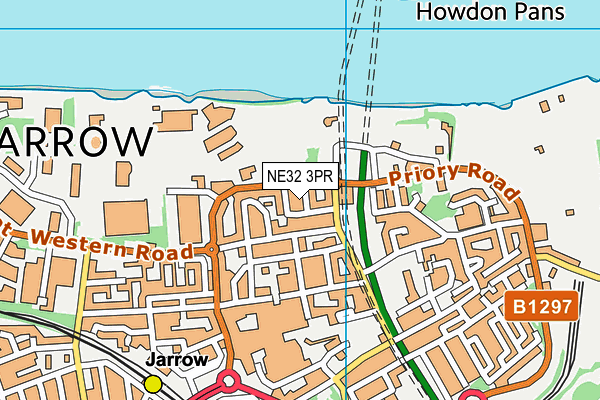 NE32 3PR map - OS VectorMap District (Ordnance Survey)