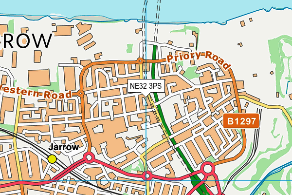 NE32 3PS map - OS VectorMap District (Ordnance Survey)