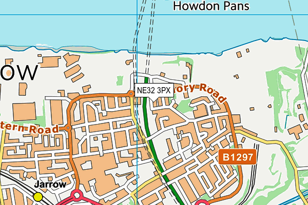 NE32 3PX map - OS VectorMap District (Ordnance Survey)