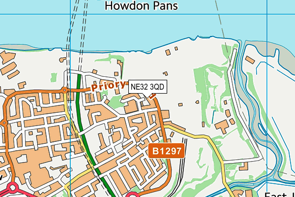 NE32 3QD map - OS VectorMap District (Ordnance Survey)