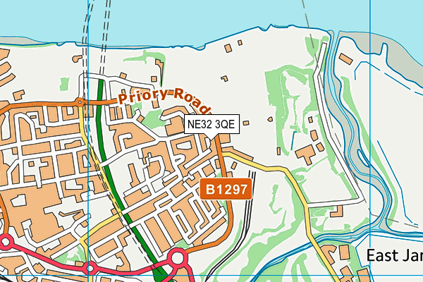 NE32 3QE map - OS VectorMap District (Ordnance Survey)
