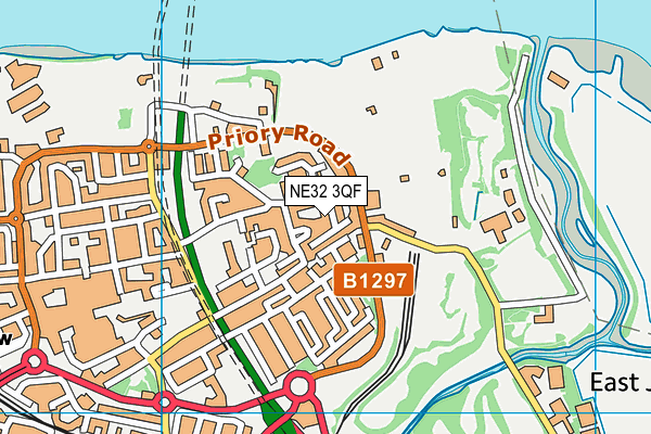 NE32 3QF map - OS VectorMap District (Ordnance Survey)