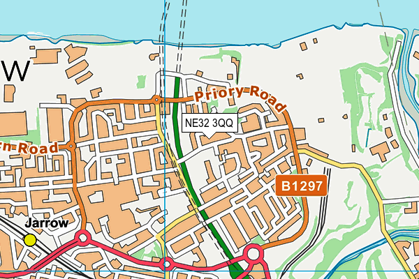 NE32 3QQ map - OS VectorMap District (Ordnance Survey)