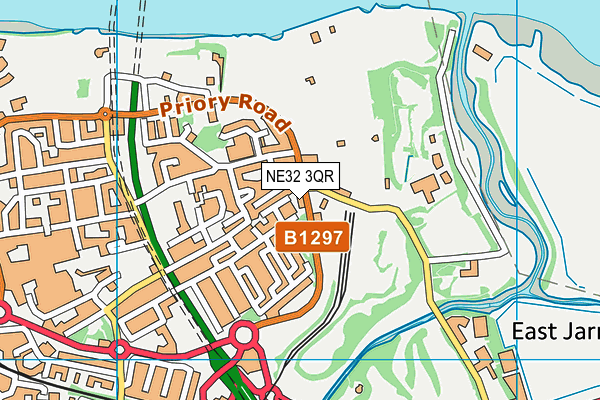 NE32 3QR map - OS VectorMap District (Ordnance Survey)