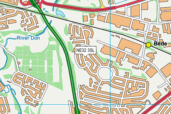 NE32 3SL map - OS VectorMap District (Ordnance Survey)