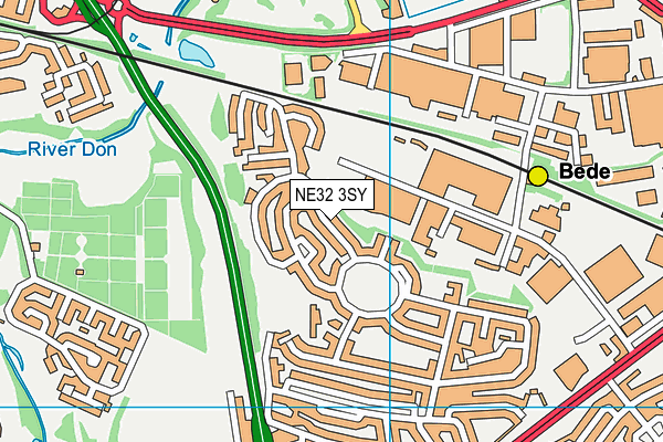 NE32 3SY map - OS VectorMap District (Ordnance Survey)