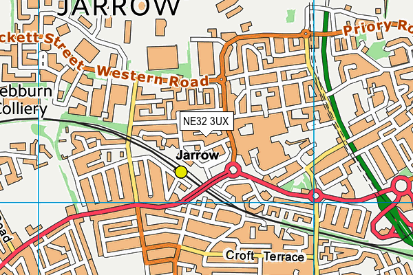 NE32 3UX map - OS VectorMap District (Ordnance Survey)