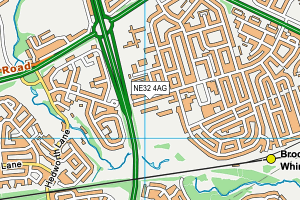 NE32 4AG map - OS VectorMap District (Ordnance Survey)