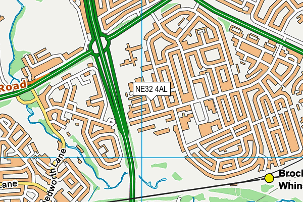 NE32 4AL map - OS VectorMap District (Ordnance Survey)