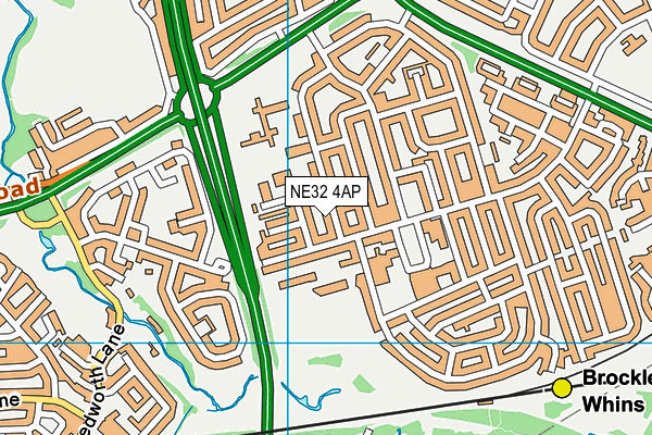 NE32 4AP map - OS VectorMap District (Ordnance Survey)