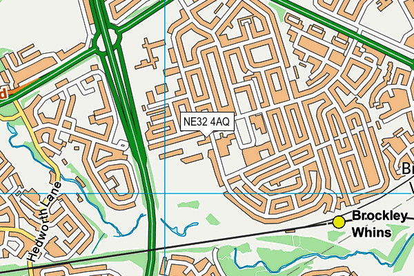 NE32 4AQ map - OS VectorMap District (Ordnance Survey)