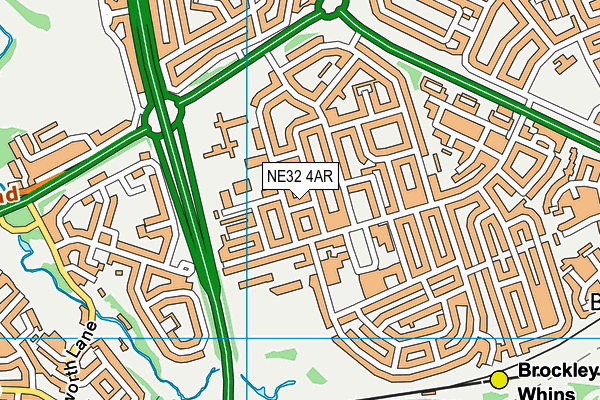 NE32 4AR map - OS VectorMap District (Ordnance Survey)