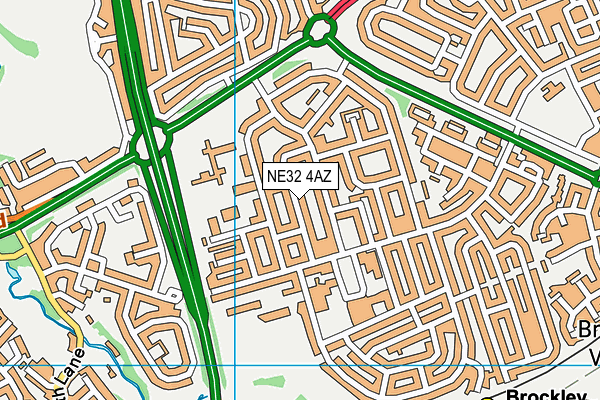 NE32 4AZ map - OS VectorMap District (Ordnance Survey)