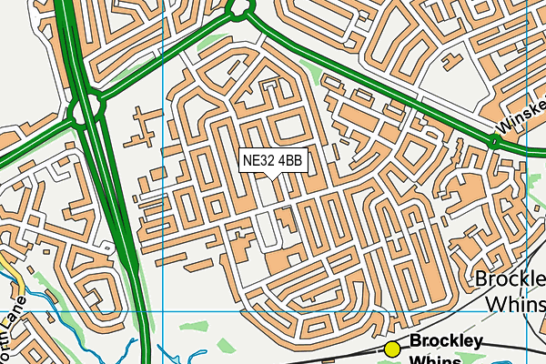 NE32 4BB map - OS VectorMap District (Ordnance Survey)