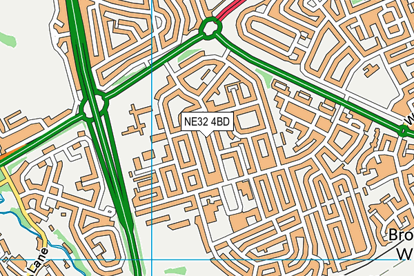 NE32 4BD map - OS VectorMap District (Ordnance Survey)