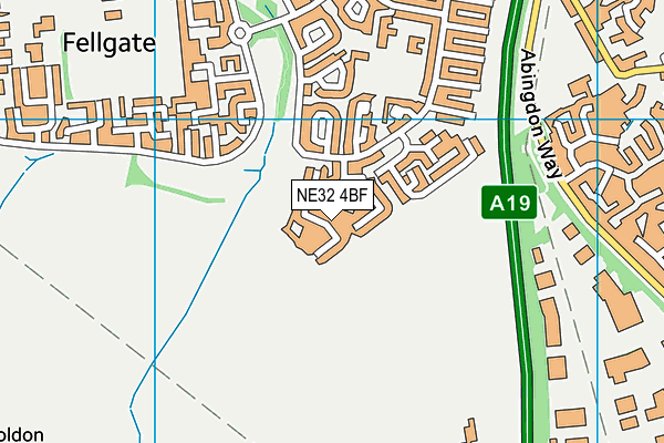 NE32 4BF map - OS VectorMap District (Ordnance Survey)