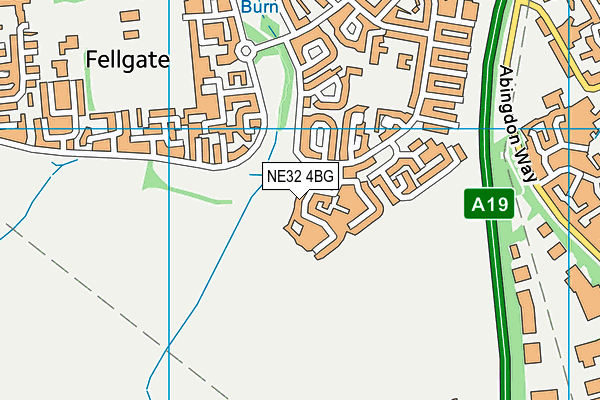 NE32 4BG map - OS VectorMap District (Ordnance Survey)