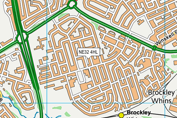 NE32 4HL map - OS VectorMap District (Ordnance Survey)