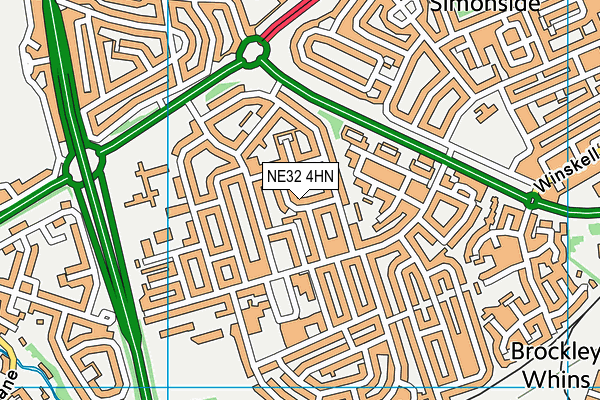 NE32 4HN map - OS VectorMap District (Ordnance Survey)