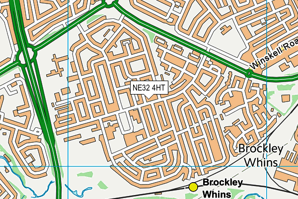 NE32 4HT map - OS VectorMap District (Ordnance Survey)