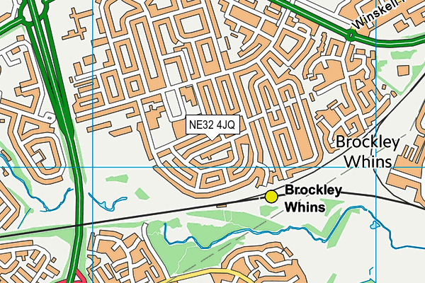 NE32 4JQ map - OS VectorMap District (Ordnance Survey)