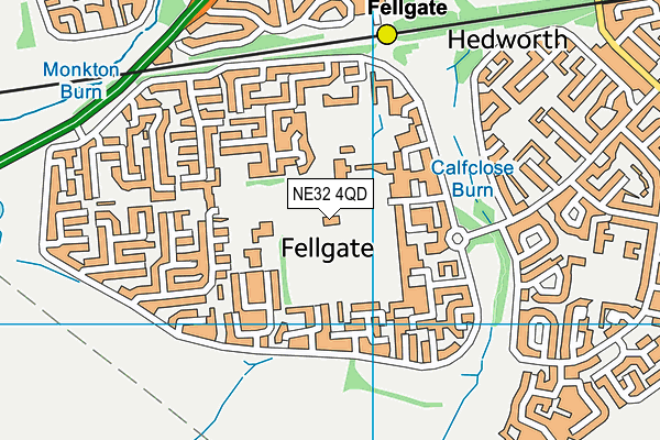 Hedworthfield Community Centre map (NE32 4QD) - OS VectorMap District (Ordnance Survey)