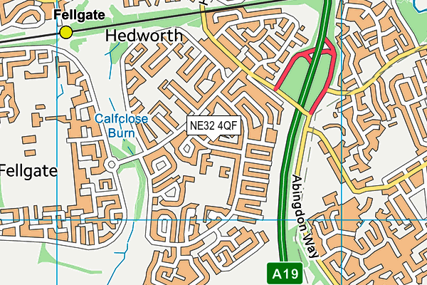 Hedworthfield Primary School map (NE32 4QF) - OS VectorMap District (Ordnance Survey)