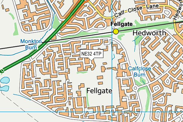 NE32 4TP map - OS VectorMap District (Ordnance Survey)