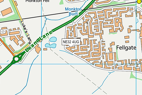 NE32 4UG map - OS VectorMap District (Ordnance Survey)