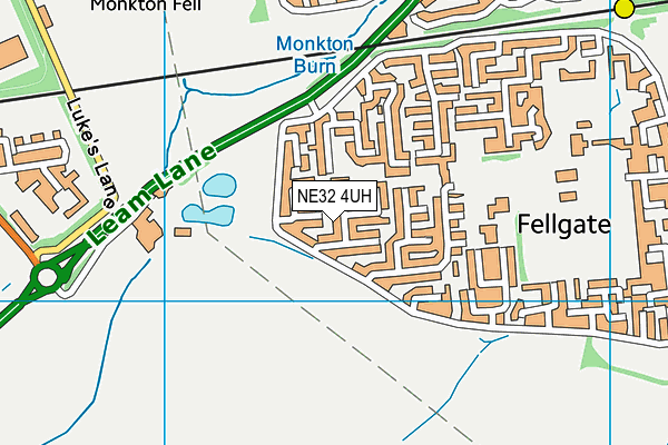 NE32 4UH map - OS VectorMap District (Ordnance Survey)