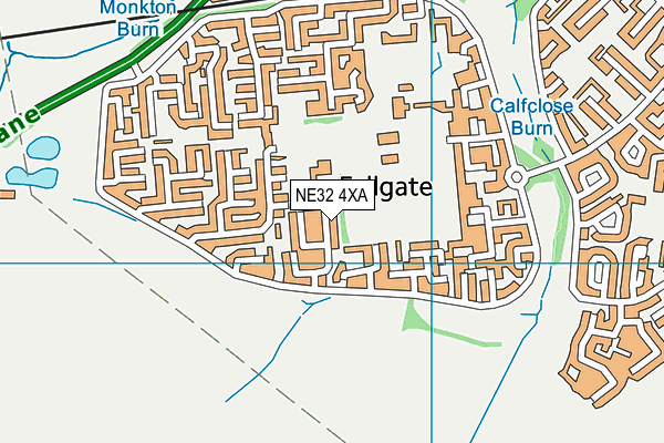 Fellgate Primary School map (NE32 4XA) - OS VectorMap District (Ordnance Survey)