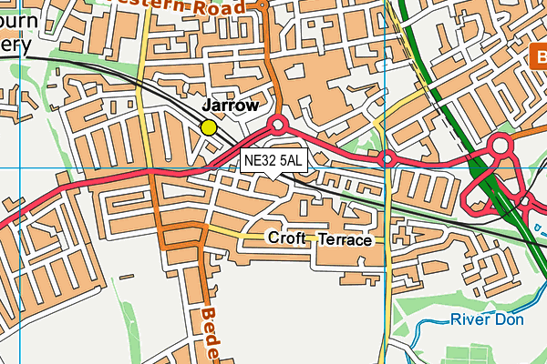 NE32 5AL map - OS VectorMap District (Ordnance Survey)