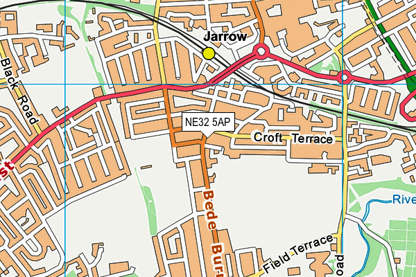 NE32 5AP map - OS VectorMap District (Ordnance Survey)