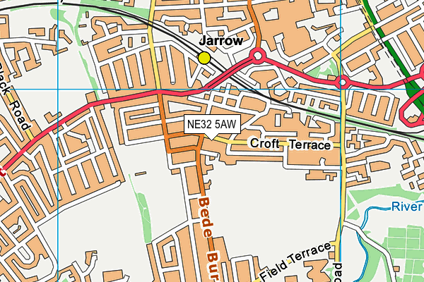 NE32 5AW map - OS VectorMap District (Ordnance Survey)