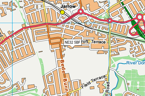 NE32 5BF map - OS VectorMap District (Ordnance Survey)